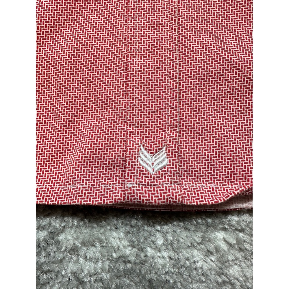 Buttercloth Button Down Shirt Mens XL Red Icy Cotton Regular Fit Short Sleeve - Picture 6 of 9